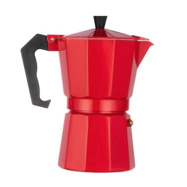 Imagem de Cafeteira Italiana Moka, Alumínio, Vermelha, 300ml