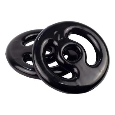 Imagem de 2X Kit Anilha Emborrachada 2X2Kg Peso De Academia P/Halter