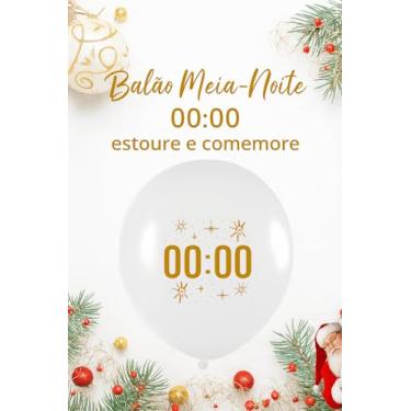 Imagem de Balão Meia-Noite com Confete Dourado 63cm” – Para Estourar na Virada