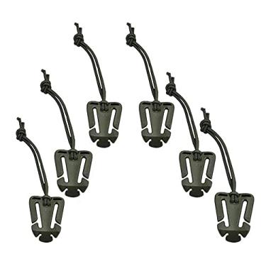 Imagem de (K-Green) - Jadedragon Multiuso Tatico 360 Rotacao D-ring Clips /Locking Carabiner/Hydration Tube Clips/Elastic String Strap Management Tool for MOLLE Webbing Attachment Backpacks