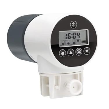 Imagem de Liusj JUnst Alimentador automático de peixes, alimentador automático elétrico à prova de umidade para aquário e temporizador para aquário ou aquário pequeno, alimentação automática em férias ou