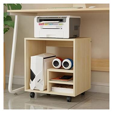Imagem de URGDWEKJY Suporte de impressora, suporte de impressora, escritório, laser, multifuncional, impressora, copiadora, scanner, rack de armazenamento multifuncional, suporte de impressora para computador