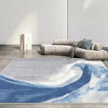 Imagem de Tapete para sala de estar, decoração de sofá, azul, tapete grande para áreas externas (200x250 cm)/CX163-Flannel-6)