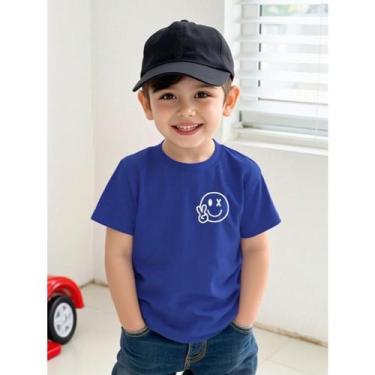 Imagem de Camiseta Infantil Estampa Carinha Good Vibes 674 Estiloso Moderno Char