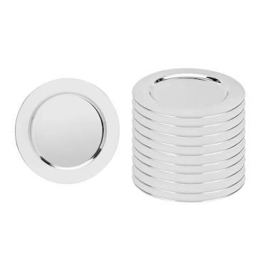 Imagem de Sousplat Redondo Inox 33cm Mesa Posta Buffet Restaurante 50un - CASACH