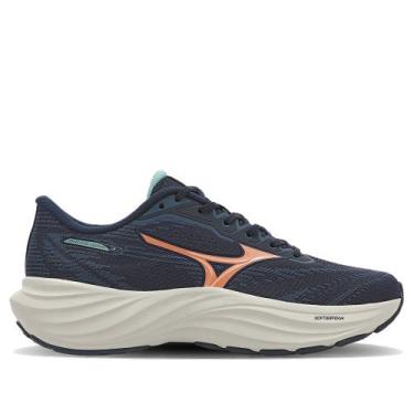 Imagem de Tênis Feminino Mizuno Goya 3 Softierfoam Marinho/Laranja, Marinho, Lar