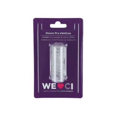Imagem de DISCOS E ELASTICO M 23MM TRANSPARENTE CADERNO INTELIGENTE