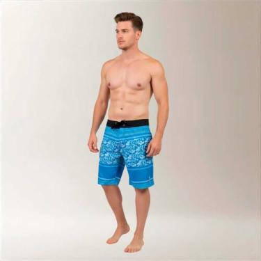 Imagem de Bermuda Surf Masculina Estampa Flower Line Azul - Ethical, Azul, 42