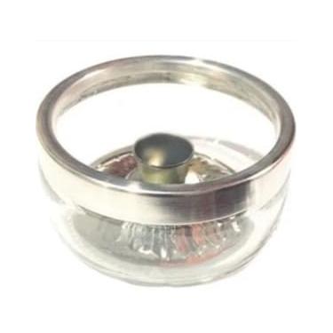 Imagem de Castiçal e Suporte para Vela, Porta Velas Redondo em Vidro e Alumínio para Aromatização(2,Porta vela)