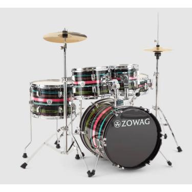 Imagem de Bateria Zowag - Z1 - Bumbo 16 -  Black Funny - Completa