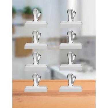 Imagem de Pacote com 8 clipes multifuncionais para escritório e cozinha – Práticos e duráveis clipes de vedação de alimentos para sacos de batata frita e muito mais