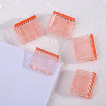 Imagem de 5 peças grampos de plástico clipe de papel suporte de página multicolorido grampos de papel clipes de papel transparentes marcadores de livro, clipes de arquivo, 2 x 1,6 cm (rosa)