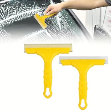 Imagem de 2 peças de rodo de silicone, limpador de água para janela de carro, lâmina de água, raspador de silicone multifuncional para para-brisa de carro, janela, espelho, porta de vidro