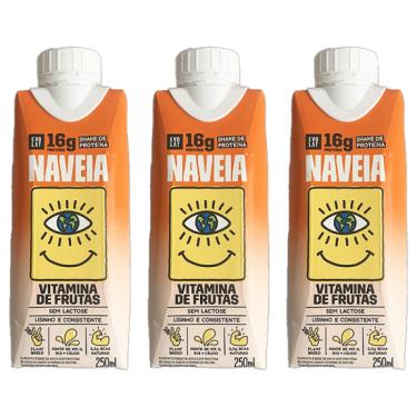 Imagem de Kit 3X: Shake Proteico Vegano Vitaminas de Frutas Naveia 250ml