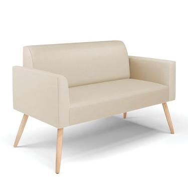 Imagem de Sofá Namoradeira Pés Palito Natural Marisa Corino D03 - D\&#039rossi Cor Bege