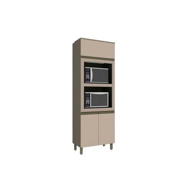 Imagem de Paneleiro De Cozinha Connect 3 Portas (2 Fornos) 71,5cm Duna/cristal - Henn