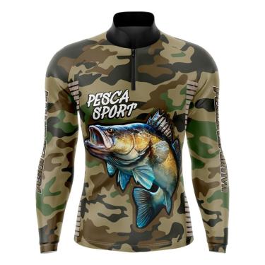 Imagem de Camisa De Pesca Masculina Manga Longa Camuflada 99-Masculino