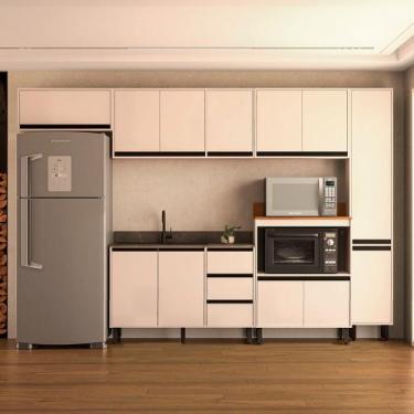 Imagem de Cozinha Modulada 6 Peças sem Pia Koya Politorno, Creme