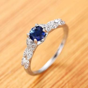 Imagem de Aliança de casamento delicada de zircônia cúbica para mulheres, acessórios de proposta de prata graciosa joia, 8, Latão, Zircônia cúbica