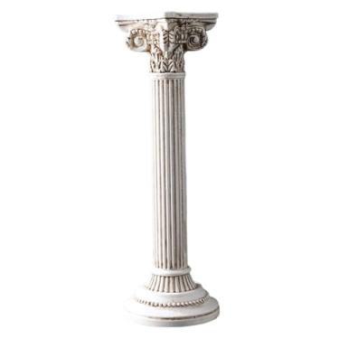 Imagem de IEUDNS Estátua de coluna romana, figura grega, escultura de coluna romana para decoração de escritório, Branco