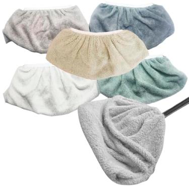 Imagem de Kit com 5 Panos Multiuso Pano De Chão em Microfibra para Vassouras Esfregão ou Rodo Com Elástico