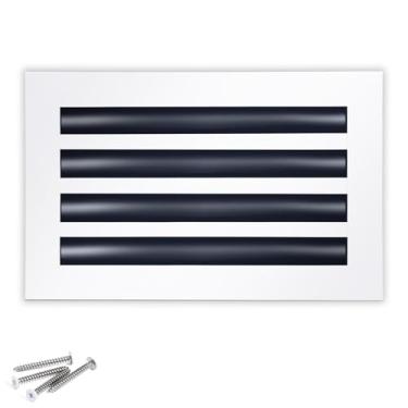 Imagem de Capa de ventilação AC moderna 14x8 – Grade decorativa para registro de saída de ar, difusor de ranhura linear, fluxo de ar ajustável, operação silenciosa, tampa de ventilação HVAC para teto, parede e