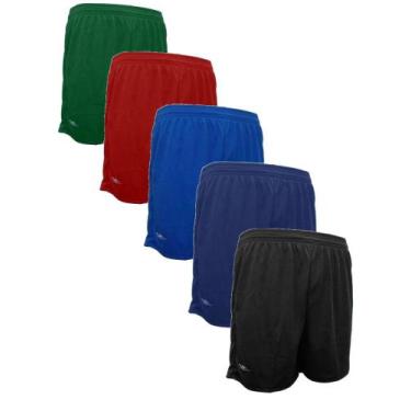 Imagem de Kit 5 Shorts Masculino Academia Plus Size Poliéster 38 Ao 68 - Elite, 
