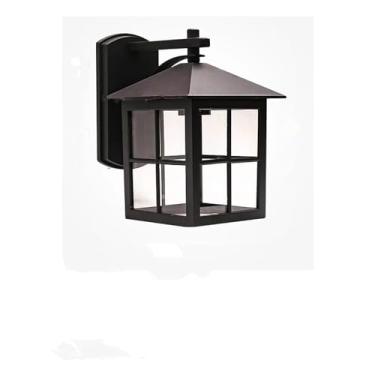 Imagem de Luminária de parede externa LED contemporânea, elétrica, simples e à prova d'água, para varanda, corredor, pátio, jardim, entrada de casa, hotel (9202 Elétrica)