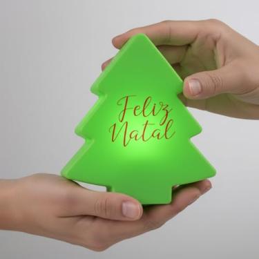 Imagem de Luminária Árvore Merry Christmas Verde – Luz Decorativa Natalina