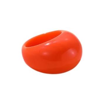 Imagem de MMIUAEG Anel grosso de resina transparente, anéis de articulação vintage de acrílico multicolorido estética moderna declaração Y2k anel de junta de dedo grosso para mulheres, Acrílico, Sem pedra