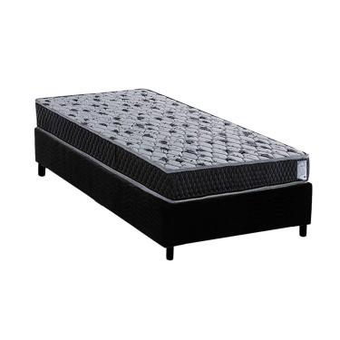 Imagem de Conjunto Box Solteiro: Colchão Espuma Herval AG65 Vitre + Base CRC Suede Black (78x188)