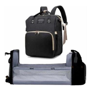 Imagem de Mochila Bolsa Maternidade Living Traveling Share Vira Berço - M&C