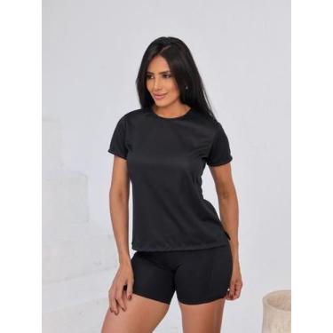 Imagem de Camiseta TShirt Básica Dry Fit Feminina Treino Corrida Academia Oferta