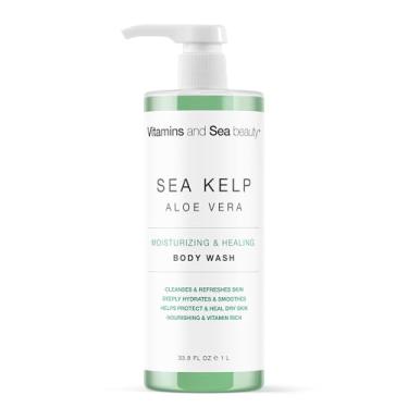 Imagem de VITAMINS AND SEA BEAUTY Sabonete Líquido Corporal Hidratante E Cicatrizante Com Algas Marinhas Aloe Vera, 33,8 Fl Oz
