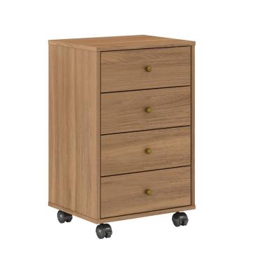 Imagem de Mesa De Cabeceira Presence Com 4 Gavetas - Amêndola Touch