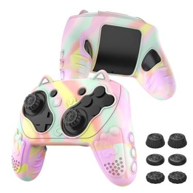 Imagem de Silicone Controller Case Set Compatible with Nintendo Switch 2 Pro, Gamepad Accessories - Protective Softshell Cover with 6 Thumb Grips, Shock-Resistant & Ergonomic Comfort Grip Design- Macaron Colors