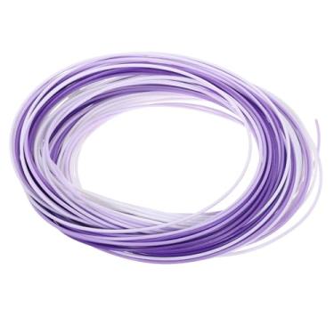 Imagem de PATIKIL Kit de reparo de vime, 29,9 m 2,4 mm Material de vime sintético redondo conjunto de vime tecido de vime para artesanato DIY e fabricação de cestas de tecelagem, gradiente roxo
