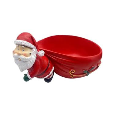 Imagem de XLWLLNJ Estátua Decorativa Do Papai Noel, Escultura Natalina com Tigela para Guardar Objetos, Decoração para Casa, Organizador de Mesa, Caixa Organizadora, Ch, Estilo B