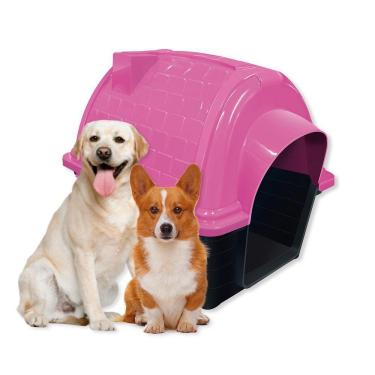 Imagem de Casinha Pet Raças Médias Grandes N5 Iglu Cachorro Rosa
