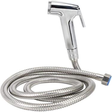 Imagem de Ducha Higiênica Cromada Luxo: Completa Flexível E Com Gatilho Para Banheiro