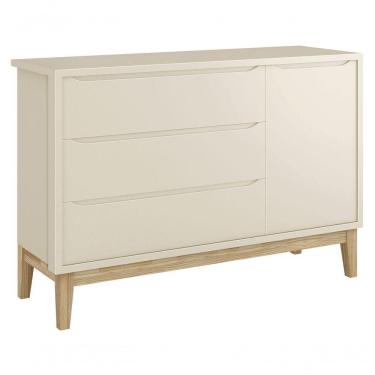 Imagem de Cômoda Sapateira Classic New Areia Fosco Com Natural - Moveisaqui