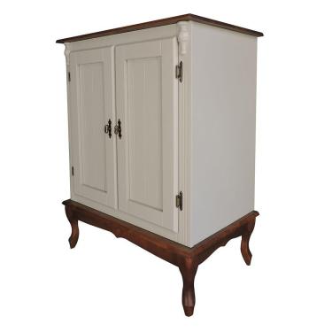 Imagem de Balcão Antique 2 Portas para Banheiro Pés Luiz Xv Laca Nude