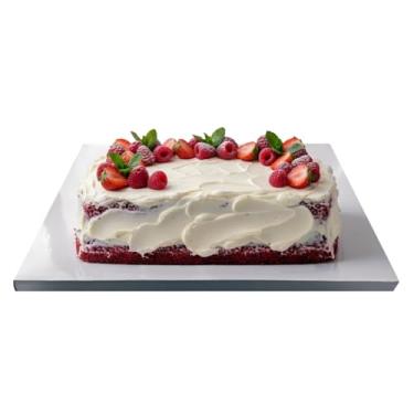 Imagem de Tabuleiro para Bolo Reforçada papelão Tripla Camada 35x45cm Até 17kg Branco