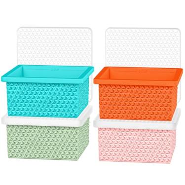 Imagem de Bandeja de silicone para freezer com tampa - moldes empilháveis para recipientes para congelador de sopa, bandejas de cubos de gelo para controle perfeito de porção, armazenamento de alimentos e