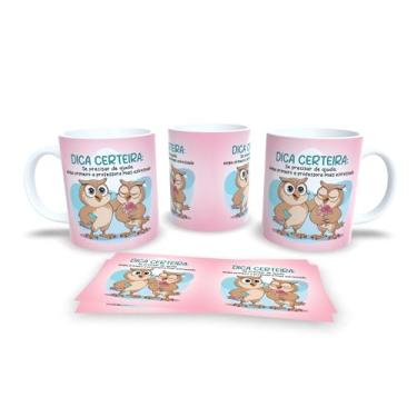 Imagem de Caneca de Café com Coruja Rabugenta, Cerâmica Branca, Design Divertido em Português, Presente para Amantes de Café (18906)