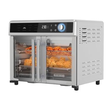 Imagem de Black & Decker Forno de fritadeira francesa Crisp 'N Bake, TO62D5-1SD, 12 funções de cozimento, temporizador de 60 minutos, fritar a ar com tecnologia de convecção, design compacto