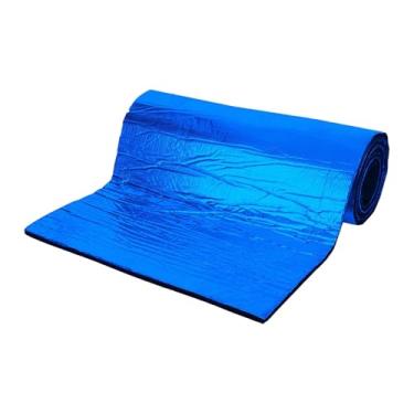 Imagem de JicSuXi Tapete isolante térmico automotivo, tapete amortecedor de som autoadesivo para portas e chassis de veículos, 39,4 x 20 polegadas, 10 mm de espessura, Azul