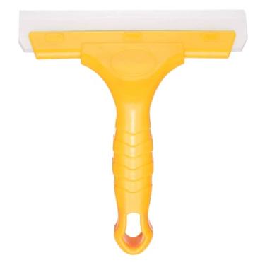 Imagem de HARFINGTON Rodo de chuveiro com lâmina de água automática de 15 cm de comprimento com alça antiderrapante para limpador de janela de para-brisa, porta de vidro, amarelo
