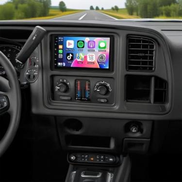 Imagem de PHEZEN Rádio veicular 4 + 64 G para Chevy Chevrolet Silverado SSR Tahoe 2003-2006, GMC Siera Yukon 2003-2006, Hummer H2 2003-2007, tela sensível ao toque de 7 polegadas com câmera de backup WiFi GPS