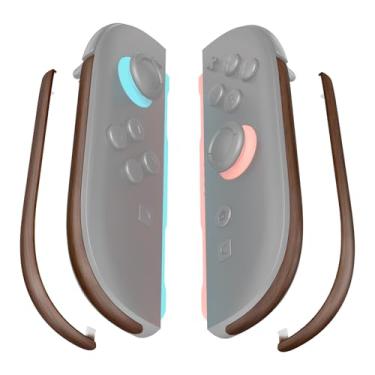 Imagem de eXtremeRate Replacement Decorative Strips for Joycon 2, Custom DIY Decoration Strip Side Housing Trim Shell with Prying Stick for Nintendo Switch 2 Controller - Wood Grain